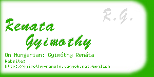 renata gyimothy business card