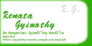 renata gyimothy business card